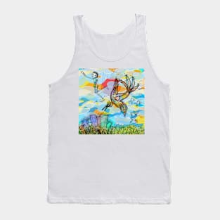 The boy, the bird and the flying dream (I) Tank Top